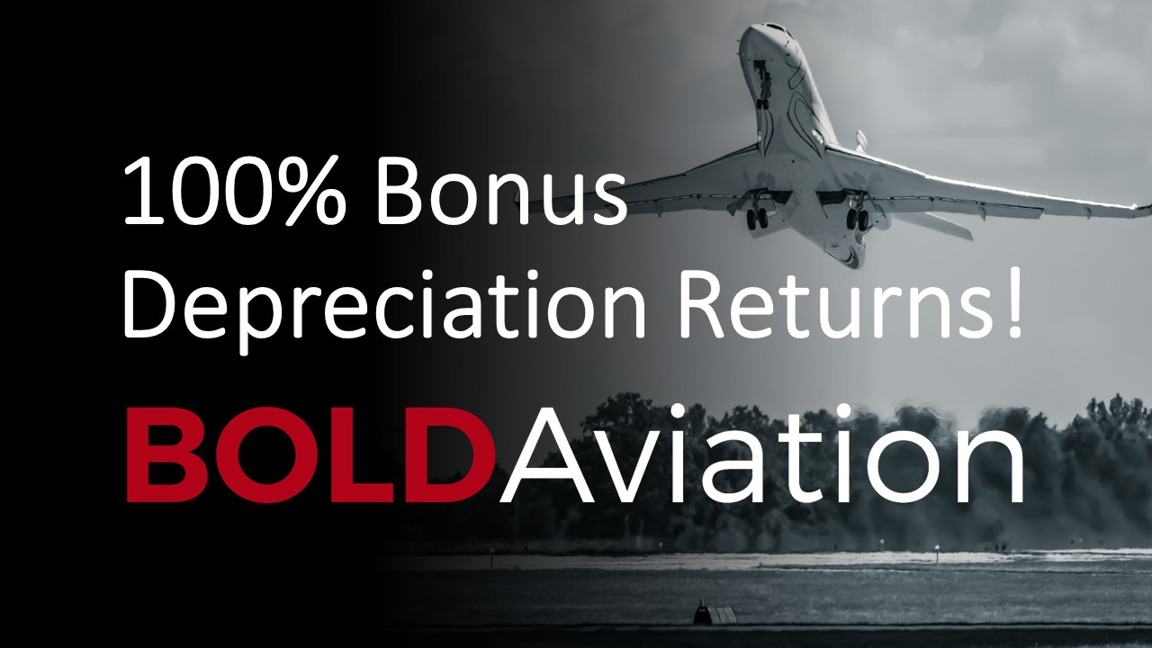 100% Bonus Depreciation Returns!